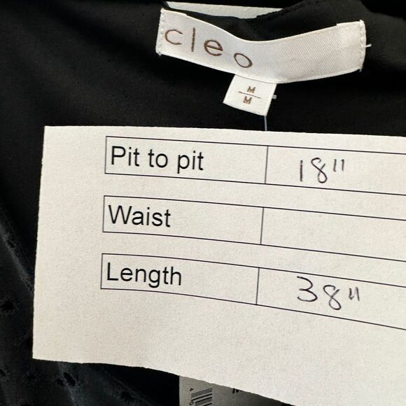 Cleo Eyelet Sleeveless Dress Black - Picture 8 of 8